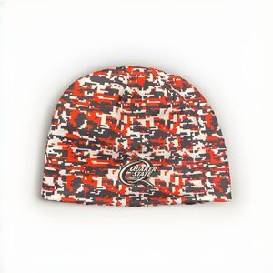 Quaker state beanie hat Red Black And White Fleece Lined